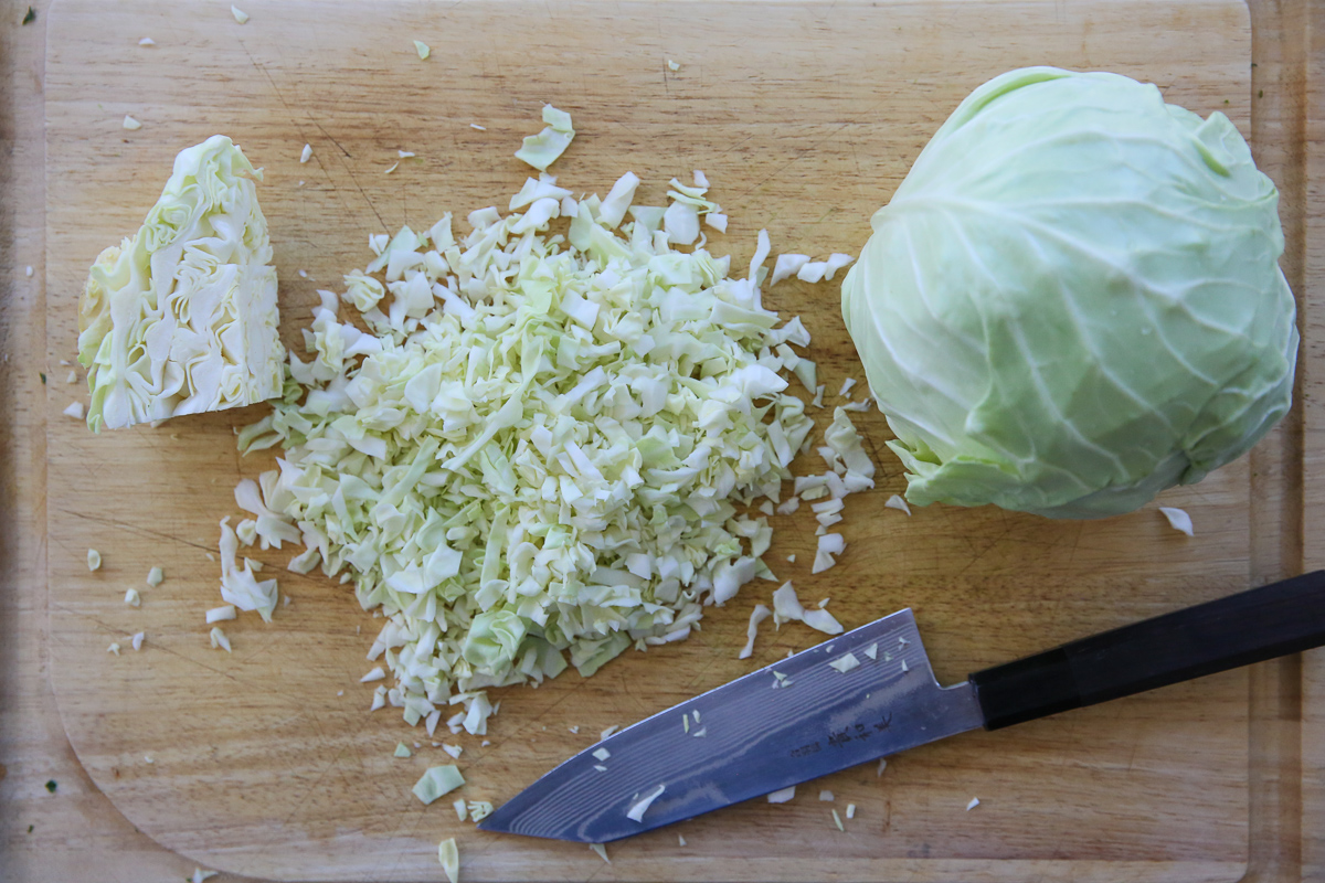 finely chopped cabbage