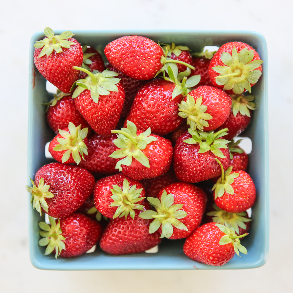fresh strawberries in a basket