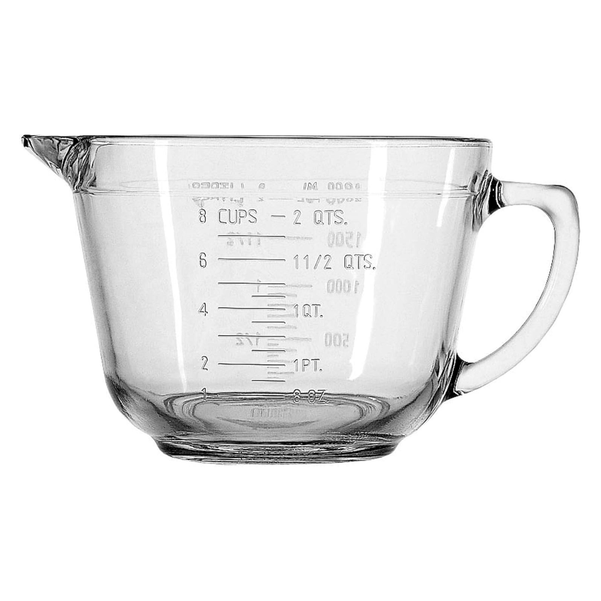 glass bowl with spout