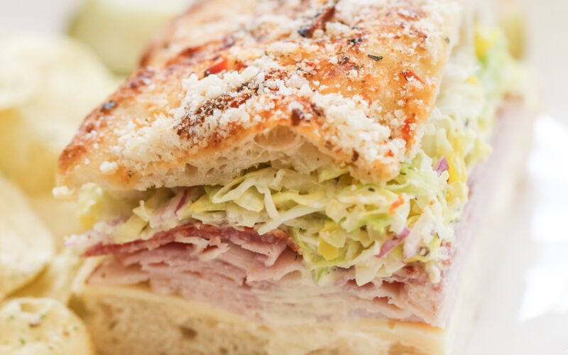 Italian Grinder Sandwich on a white plate